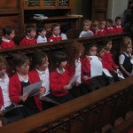 In the choir stalls