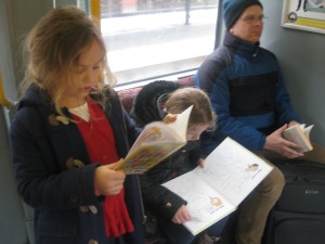Reading on the metro