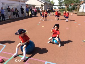 Space hopper race