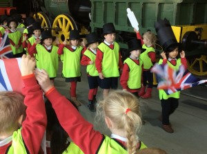 Acting out the journey of the first steam engine